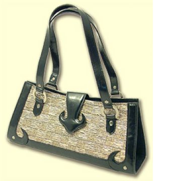 Leather Trim Evening Bag