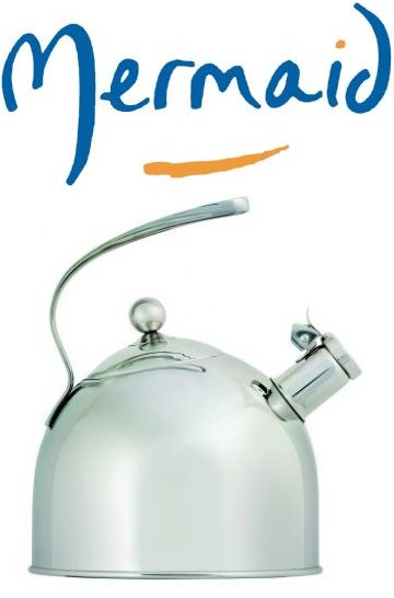 Mermaid Cookware Stove Top Whistling Kettle Stainless Steel